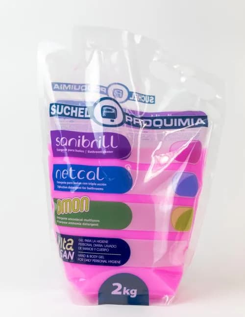 Envase de Sanibrill, detergente multiusos de Suchel-Proquimia.