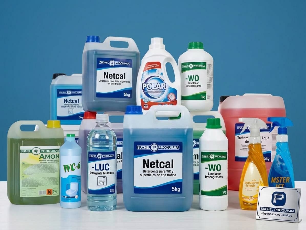 Fotografía por producir: bodegón de productos de la marca sobre fondo claro.